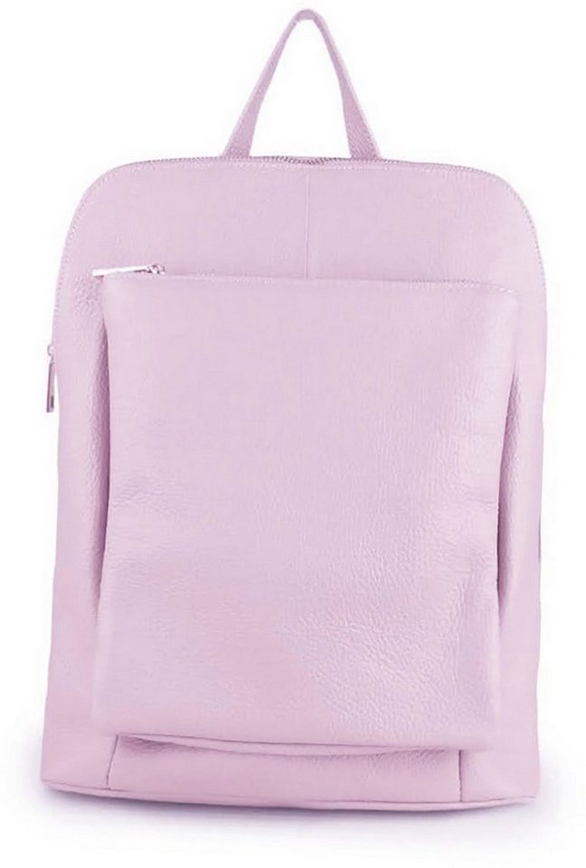 FLORENCE Cityrucksack Florence Damen Rucksack Echtleder (Cityrucksack, Cityrucksack), Damen Tasche Echtleder flieder, lila, Made-In Italy von FLORENCE