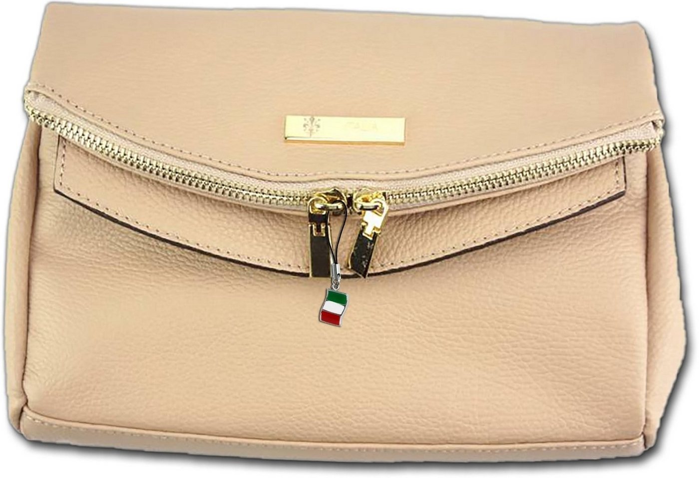 FLORENCE Clutch Florence 2in1 Echtleder Damentasche (Clutch, Clutch), Damen Tasche Echtleder rosa, Made-In Italy von FLORENCE