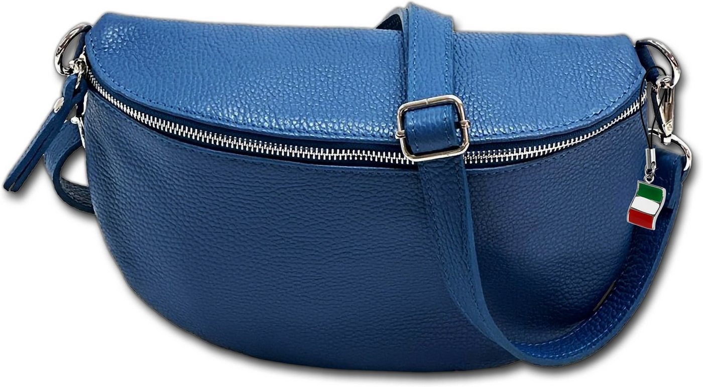 FLORENCE Gürteltasche Florence Bauchtasche Farbwahl Echtleder (Gürteltasche, Gürteltasche), Damen Tasche Echtes Leder rot, korallrot, Made-In Italy von FLORENCE