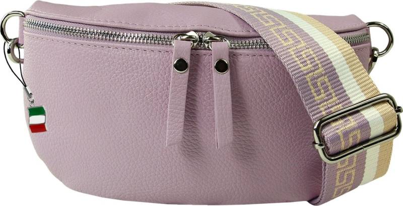 FLORENCE Gürteltasche Florence Echtleder Damen Gürteltasche hell (Gürteltasche), Damen Gürteltasche Leder, hell lila ca. 25cm x ca. 15cm von FLORENCE