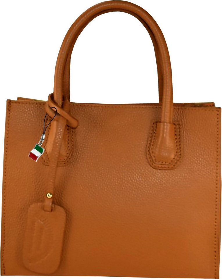 FLORENCE Handtasche Florence Damen Handtasche, Schultertasche (Handtasche), Damen Leder Handtasche, Schultertasche, camel, tan ca. 26cm von FLORENCE