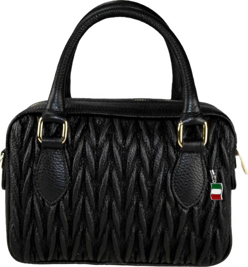 FLORENCE Handtasche Florence Damen Handtasche, Schultertasche (Handtasche), Damen Leder Handtasche, Schultertasche, schwarz ca. 24cm von FLORENCE