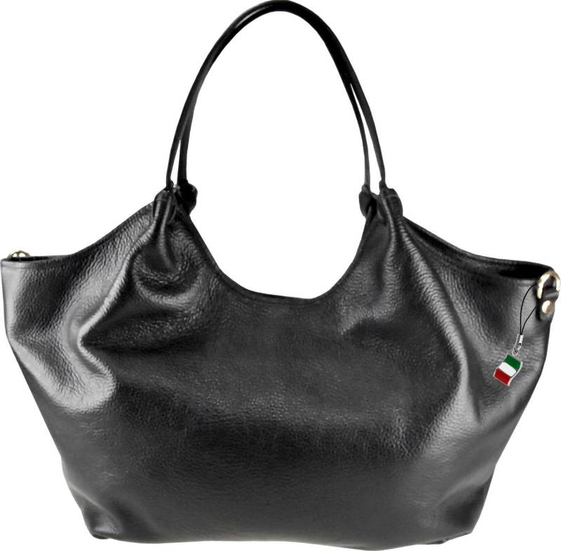 FLORENCE Handtasche Florence Damen Handtasche, Schultertasche (Handtasche), Damen Leder Handtasche, Schultertasche, schwarz ca. 47cm von FLORENCE