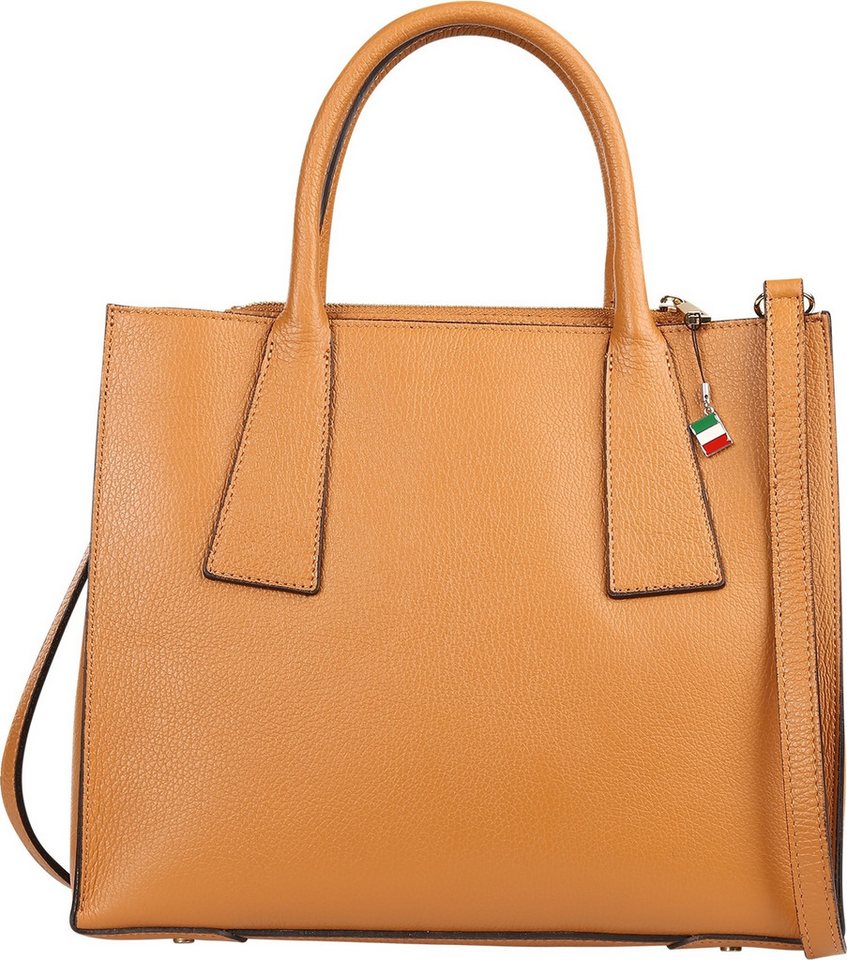 FLORENCE Handtasche Florence Damen Handtasche Leder Tasche (Handtasche), Damen Handtasche Leder, tan, hellbraun ca. 32cm x 27cm hoch von FLORENCE