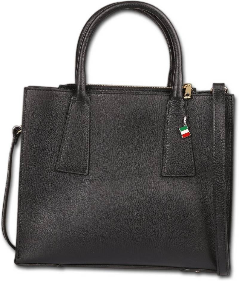 FLORENCE Handtasche Florence Damen Handtasche Leder Tasche (Handtasche, Handtasche), Damen Tasche Echtes Leder schwarz von FLORENCE