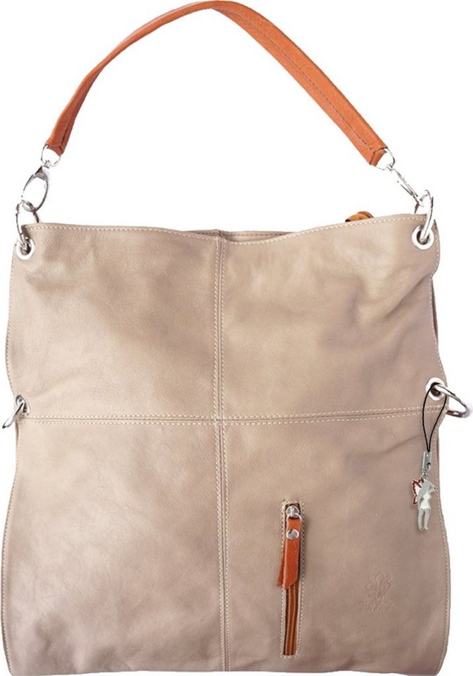 FLORENCE Beuteltasche OTF102X Florence Damen Beuteltasche (Schultertasche), Damen Leder Schulter- Beuteltasche, schwarz ca. 37cm von FLORENCE