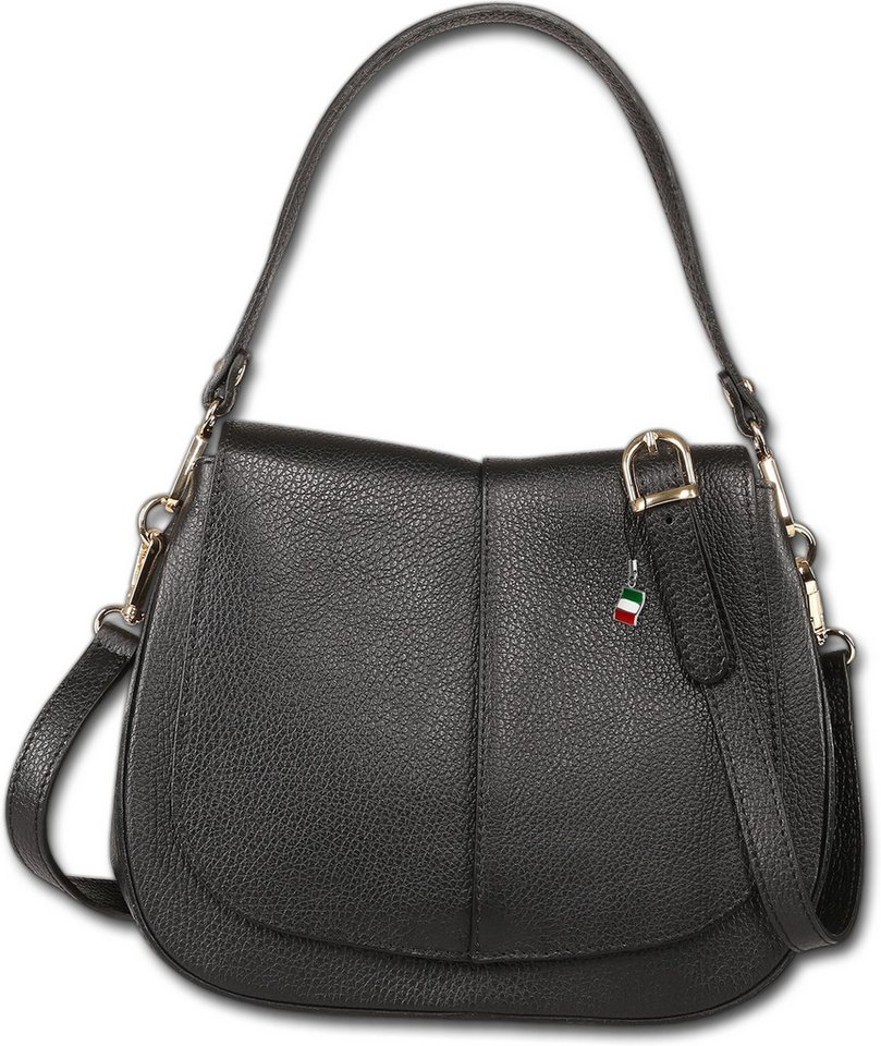 FLORENCE Umhängetasche Florence Damen Umhängetasche (Umhängetasche, Umhängetasche), Damen Tasche Echtes Leder schwarz von FLORENCE