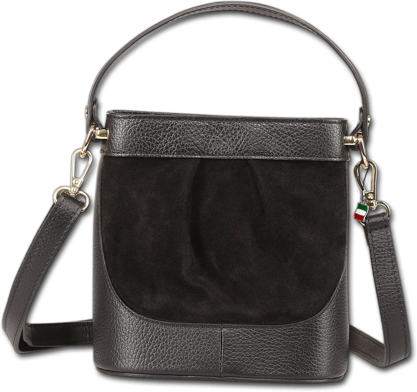 FLORENCE Umhängetasche Florence Damen Umhängetasche Leder (Umhängetasche, Umhängetasche), Damen Tasche Echtes Leder schwarz von FLORENCE