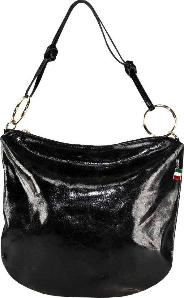 FLORENCE Umhängetasche Florence Damen Umhängetasche Leder Tasche (Umhängetasche), Damen Leder Umhängetasche, schwarz ca. 33cm von FLORENCE