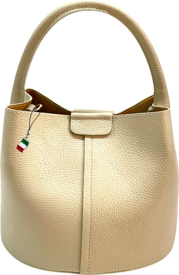 FLORENCE Umhängetasche Florence Damen Umhängetasche Leder Tasche (Umhängetasche), Damen Umhängetasche Echtes Leder, beige ca. 23cm hoch von FLORENCE