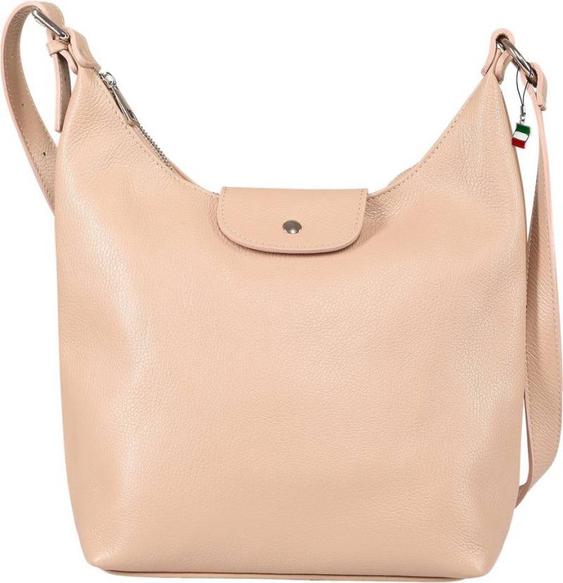 FLORENCE Umhängetasche Florence Damen Umhängetasche Leder Tasche (Umhängetasche), Damen Umhängetasche Leder, altrosa ca. 30cm hoch von FLORENCE