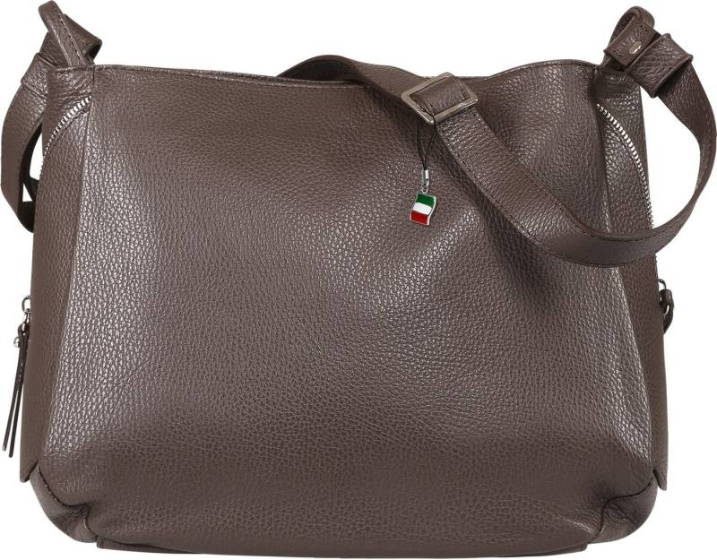 FLORENCE Umhängetasche Florence Damen Umhängetasche Leder Tasche (Umhängetasche), Damen Umhängetasche Leder, dunkelbraun ca. 28cm hoch von FLORENCE