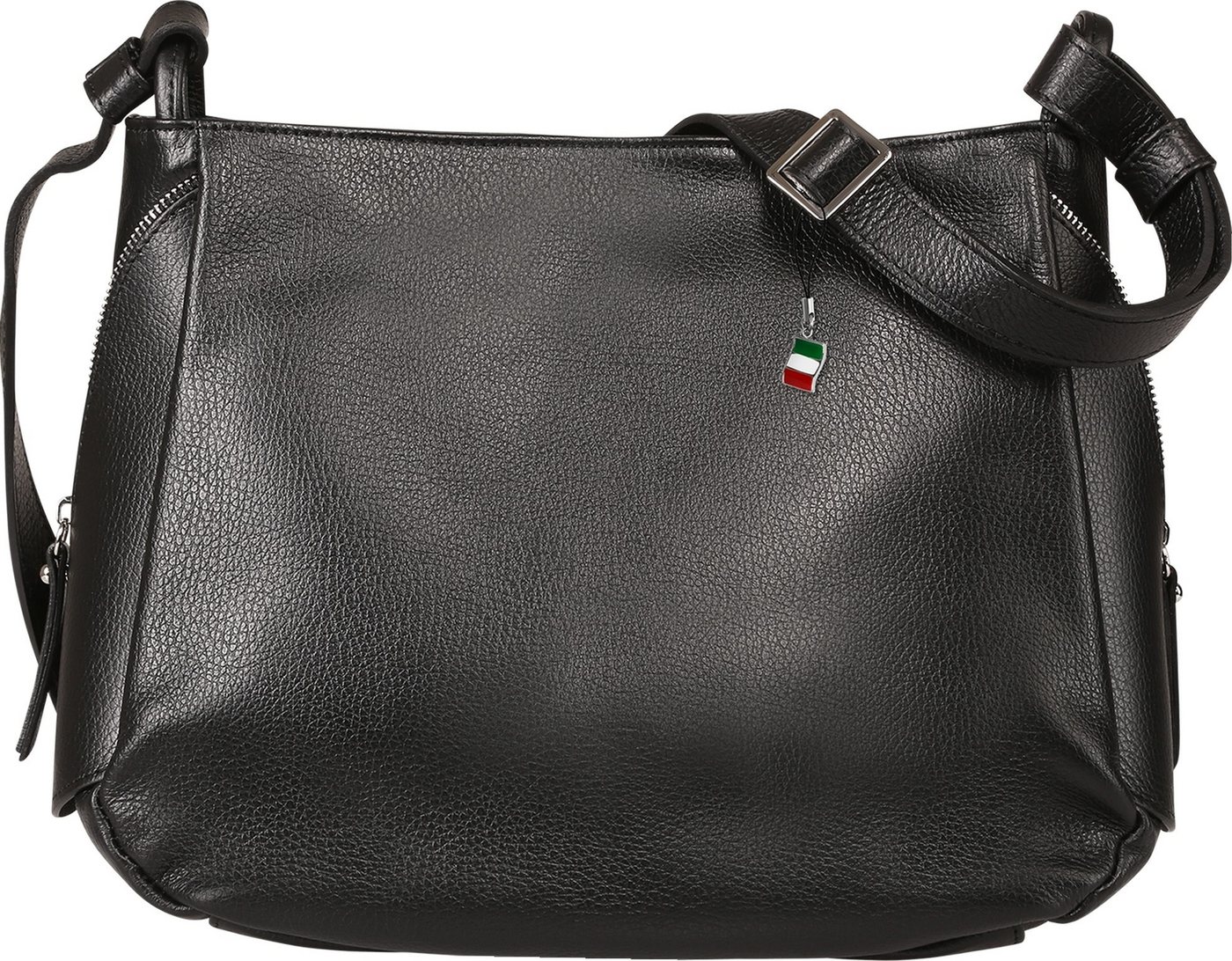 FLORENCE Umhängetasche Florence Damen Umhängetasche Leder Tasche (Umhängetasche), Damen Umhängetasche Leder, schwarz ca. 28cm hoch von FLORENCE