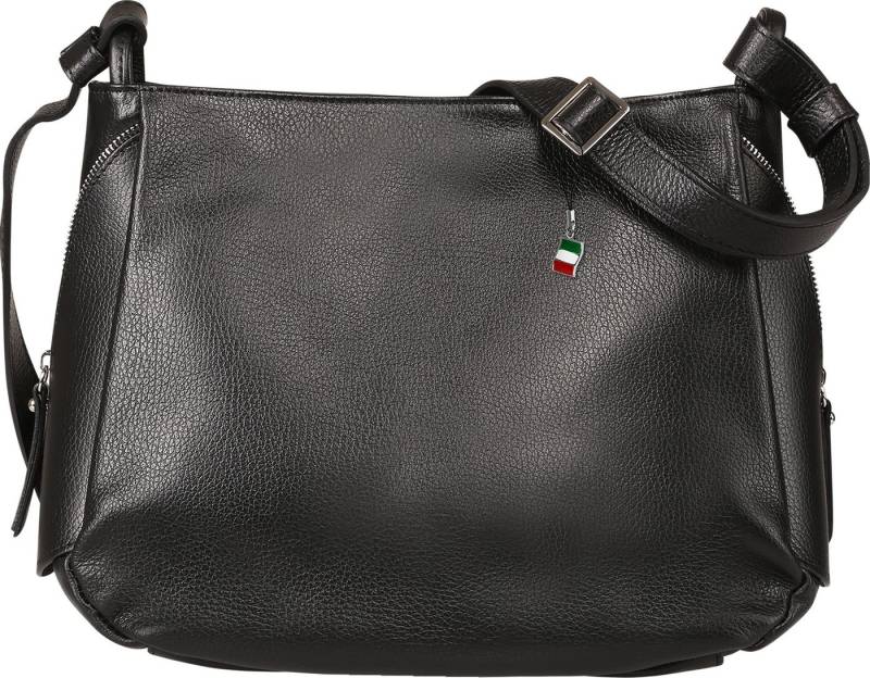 FLORENCE Umhängetasche Florence Damen Umhängetasche Leder Tasche (Umhängetasche), Damen Umhängetasche Leder, schwarz ca. 28cm hoch von FLORENCE