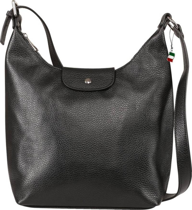 FLORENCE Umhängetasche Florence Damen Umhängetasche Leder Tasche (Umhängetasche), Damen Umhängetasche Leder, schwarz ca. 30cm hoch von FLORENCE