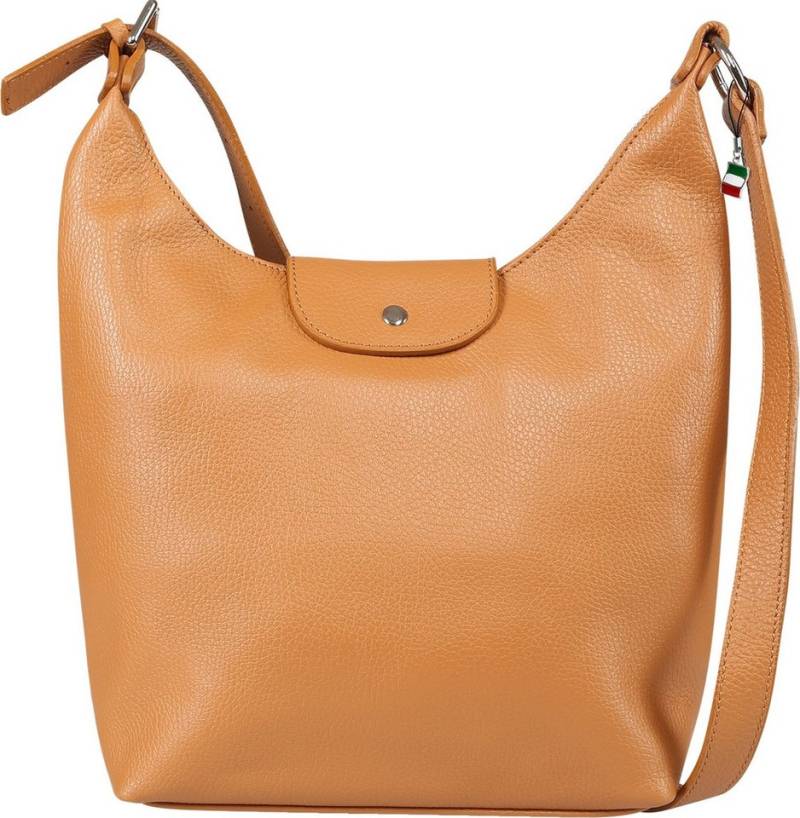 FLORENCE Umhängetasche Florence Damen Umhängetasche Leder Tasche (Umhängetasche), Damen Umhängetasche Leder, tan, hellbraun ca. 30cm hoch von FLORENCE