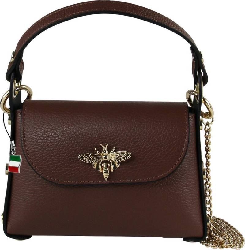 FLORENCE Umhängetasche Florence Umhängetasche Biene Damen (Umhängetasche), Damen Umhängetasche Leder, braun ca. 19cm x ca. 14cm von FLORENCE