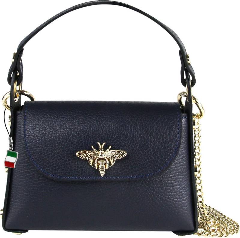 FLORENCE Umhängetasche Florence Umhängetasche Biene Damen (Umhängetasche), Damen Umhängetasche Leder, dunkelblau ca. 19cm x ca. 14cm von FLORENCE