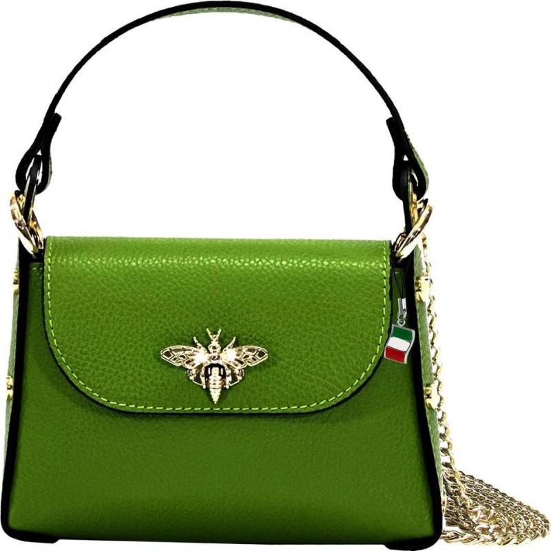 FLORENCE Umhängetasche Florence Umhängetasche Biene Damen (Umhängetasche), Damen Umhängetasche Leder, grün ca. 19cm x ca. 14cm von FLORENCE