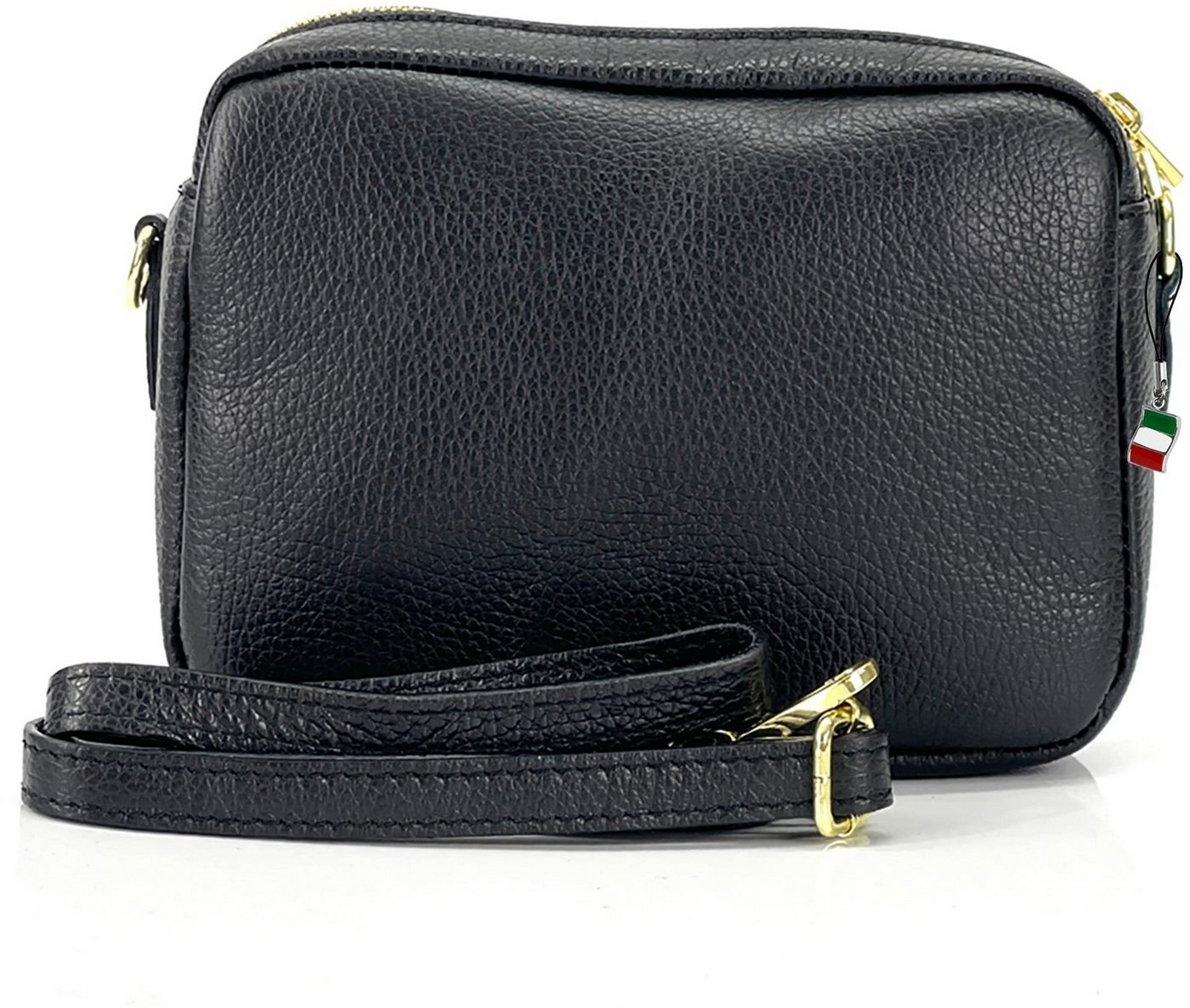 FLORENCE Umhängetasche Florence Umhängetasche Damen Tasche (Umhängetasche, Umhängetasche), Damen Umhängetasche Leder, schwarz, Größe ca. 22cm von FLORENCE