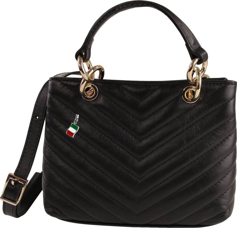 FLORENCE Umhängetasche Florence Umhängetasche Damen gesteppte (Umhängetasche), Damen Leder Umhängetasche, schwarz ca. 20cm x ca. 16cm von FLORENCE