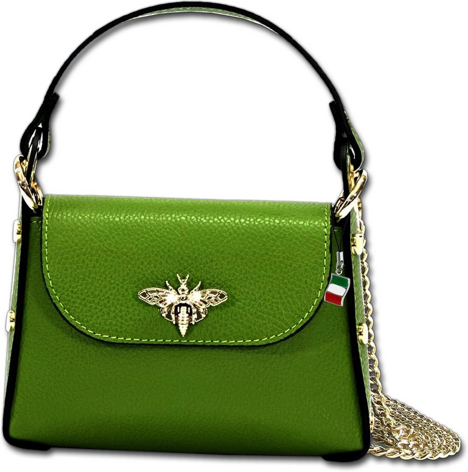 FLORENCE Umhängetasche grün Florence Tasche Leder (Umhängetasche, Umhängetasche), Damen Tasche Echtes Leder grün, Made-In Italy von FLORENCE