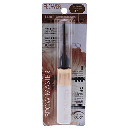 FLOWER BEAUTY Brow Master Augenbrauen-Mascara, dezente Tönung, fehlerhafte Augenbrauen-Einstellung, tierversuchsfrei (leicht bis mittel) von FLOWER BEAUTY