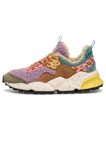 FLOWER MOUNTAIN Sneakers aus Veloursleder und Synthetik, Braun-Grau- 38 von FLOWER MOUNTAIN