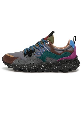 FLOWER MOUNTAIN Sneakers aus Veloursleder und technischem Gewebe, Anthrazit- 39 von FLOWER MOUNTAIN