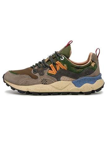 FLOWER MOUNTAIN Sneakers aus Wildleder und technischem Stoff, dunkelgrau, 42 EU von FLOWER MOUNTAIN