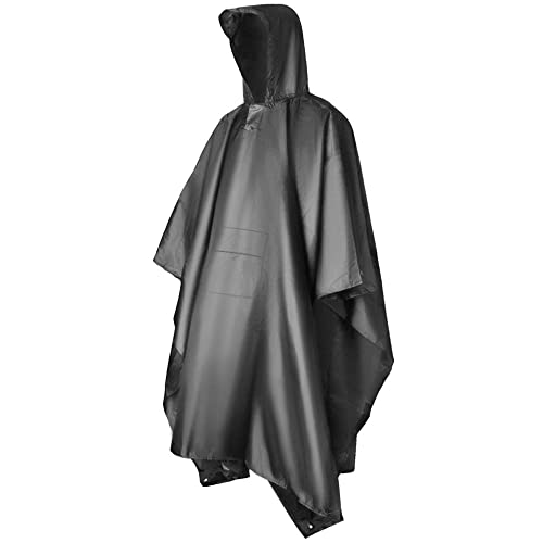 FLOWTRIC Hiker Regenponcho, 3-in-1 Multifunktionales Regencape Zum Camping Wandern Winddichter, Reflektierender Regenmantel als Fahrradponcho und Outdoor Bekleidung für Festival, Angeln und Wandern von FLOWTRIC