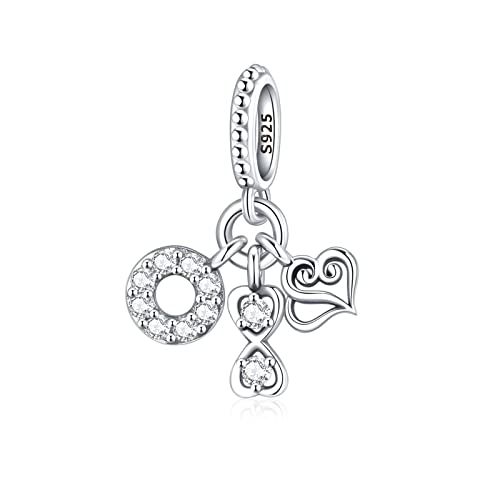 FLUFLO Charm Anhänger Damen 925 Sterling Silber für Armband Charms Beads passend für Pandora Armband und Halskette, Kompatibel mit Europäischen Armbänder für Frauen Mädchen von FLUFLO