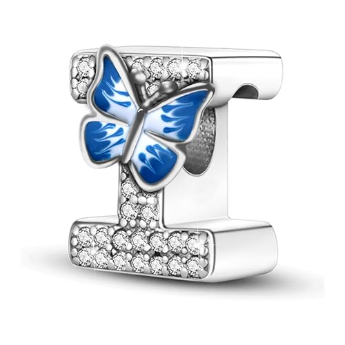 FLUFLO Charm Anhänger Damen Buchstabe A-Z für Armband 925 Sterling Silber Charms Beads passend für Pandora Armband und Halskette, Kompatibel mit Europäischen Armbänder für Frauen Mädchen X223 von FLUFLO