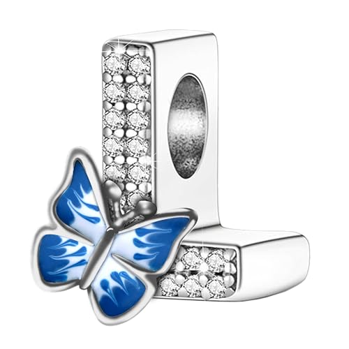 FLUFLO Charm Anhänger Damen Buchstabe A-Z für Armband 925 Sterling Silber Charms Beads passend für Pandora Armband und Halskette, Kompatibel mit Europäischen Armbänder für Frauen Mädchen X223 von FLUFLO