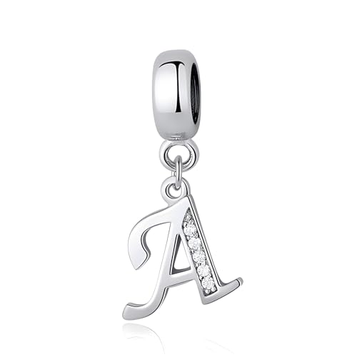 FLUFLO Charm Anhänger Damen Buchstabe A-Z für Armband 925 Sterling Silber Charms Beads passend für Pandora Armband und Halskette, Kompatibel mit Europäischen Armbänder für Frauen Mädchen X238 FLUFLO Charm Anhänger Damen Buchstabe A-Z für Armband 925 Sterling Silber Charms Beads passend für Pandora Armband und Halskette, Kompatibel mit Europäischen Armbänder für Frauen Mädchen X238 von FLUFLO