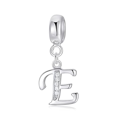 FLUFLO Charm Anhänger Damen Buchstabe A-Z für Armband 925 Sterling Silber Charms Beads passend für Pandora Armband und Halskette, Kompatibel mit Europäischen Armbänder für Frauen Mädchen X238 von FLUFLO