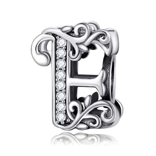 FLUFLO Charm Anhänger Damen Buchstabe A-Z für Armband 925 Sterling Silber Charms Beads passend für Pandora Armband und Halskette, Kompatibel mit Europäischen Armbänder für Frauen Mädchen X240 FLUFLO Charm Anhänger Damen Buchstabe A-Z für Armband 925 Sterling Silber Charms Beads passend für Pandora Armband und Halskette, Kompatibel mit Europäischen Armbänder für Frauen Mädchen X240 von FLUFLO
