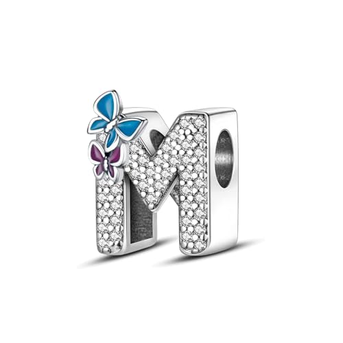 FLUFLO Charm Anhänger Damen Buchstabe A-Z für Armband 925 Sterling Silber Charms Beads passend für Pandora Armband und Halskette, Kompatibel mit Europäischen Armbänder für Frauen Mädchen XAD FLUFLO Charm Anhänger Damen Buchstabe A-Z für Armband 925 Sterling Silber Charms Beads passend für Pandora Armband und Halskette, Kompatibel mit Europäischen Armbänder für Frauen Mädchen XAD von FLUFLO