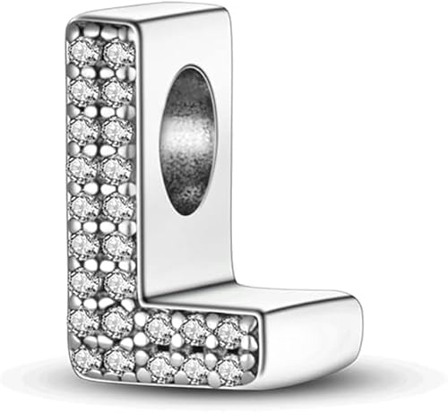 FLUFLO Charm Anhänger Damen Buchstabe A-Z für Armband 925 Sterling Silber Charms Beads passend für Pandora Armband und Halskette, Kompatibel mit Europäischen Armbänder für Frauen Mädchen FLUFLO Charm Anhänger Damen Buchstabe A-Z für Armband 925 Sterling Silber Charms Beads passend für Pandora Armband und Halskette, Kompatibel mit Europäischen Armbänder für Frauen Mädchen von FLUFLO