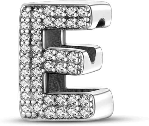FLUFLO Charm Anhänger Damen Buchstabe A-Z für Armband 925 Sterling Silber Charms Beads passend für Pandora Armband und Halskette, Kompatibel mit Europäischen Armbänder für Frauen Mädchen FLUFLO Charm Anhänger Damen Buchstabe A-Z für Armband 925 Sterling Silber Charms Beads passend für Pandora Armband und Halskette, Kompatibel mit Europäischen Armbänder für Frauen Mädchen von FLUFLO