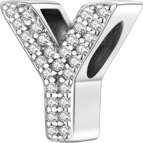 FLUFLO Charm Anhänger Damen Buchstabe A-Z für Armband 925 Sterling Silber Charms Beads passend für Pandora Armband und Halskette, Kompatibel mit Europäischen Armbänder für Frauen Mädchen FLUFLO Charm Anhänger Damen Buchstabe A-Z für Armband 925 Sterling Silber Charms Beads passend für Pandora Armband und Halskette, Kompatibel mit Europäischen Armbänder für Frauen Mädchen von FLUFLO