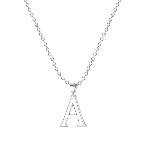 FLUFLO Damen Initialienkette mit Buchstabe A, 925 Sterlingsilber Anhängerhalskette, kompatibel mit Pandora Halsketten-Charms und Perlen, ideal für Frauen und Mädchen FLUFLO Damen Initialienkette mit Buchstabe A, 925 Sterlingsilber Anhängerhalskette, kompatibel mit Pandora Halsketten-Charms und Perlen, ideal für Frauen und Mädchen von FLUFLO