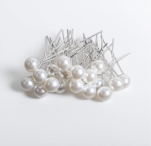 Braut-Haarspangen-Set mit Perlen, Blume, Kristall, Strass, Haarschmuck, geeignet für Hochzeiten, Bälle, Bräute, Brautjungfern, Frauen und Mädchen, 20 Stück Braut-Haarspangen-Set mit Perlen, Blume, Kristall, Strass, Haarschmuck, geeignet für Hochzeiten, Bälle, Bräute, Brautjungfern, Frauen und Mädchen, 20 Stück von FLULPZU