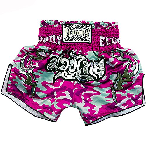 FLUORY, Muay-Thai-Shorts, reißfeste Shorts für Boxen / MMA / Kampfsport, Bekleidung für Männer / Frauen / Kinder Gr. XS, Mtsf09zihong von FLUORY