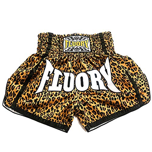 FLUORY, Muay-Thai-Shorts, reißfeste Shorts für Boxen / MMA / Kampfsport, Bekleidung für Männer / Frauen / Kinder Gr. XXX-Large, Mtsf52 von FLUORY