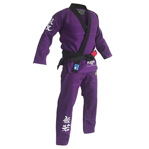 FLUORY BJJ Gi für Herren, brasilianischer Jiu-Jitsu-Anzug, Kimonos, BJJ-Uniform, Violett, A1 von FLUORY