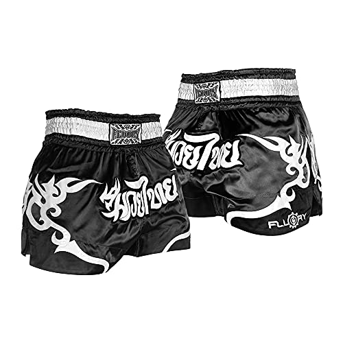 FLUORY Muay Thai Fight Shorts, MMA Shorts, Kleidung, Training, Käfigbekämpfung, Grappling, Kampfsport, Kickboxen, Shorts, Mtsf53hei, XL von FLUORY