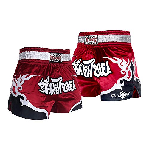 FLUORY Muay Thai Fight Shorts, MMA Shorts, Kleidung, Training, Käfigbekämpfung, Grappling, Kampfsport, Kickboxen, Shorts, Mtsf53jiuhong, Groß von FLUORY