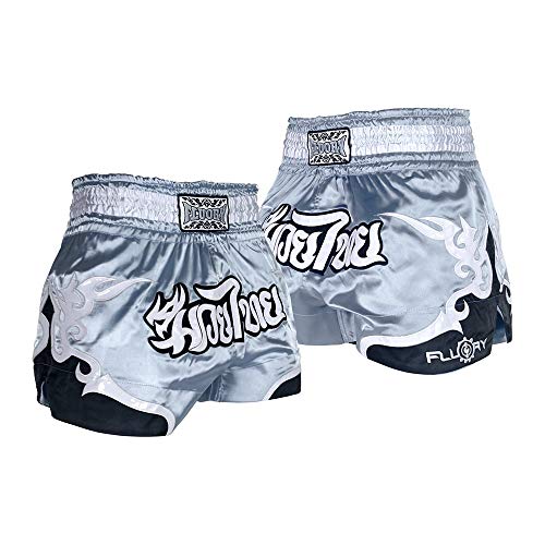 FLUORY Muay Thai Fight Shorts, MMA Shorts, Kleidung, Training, Käfigbekämpfung, Grappling, Kampfsport, Kickboxen, Shorts, Mtsf53yinhui, Groß von FLUORY