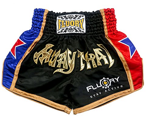 FLUORY Muay Thai Fight Shorts, MMA Shorts, Kleidung, Training, Käfigbekämpfung, Grappling, Kampfsport, Kickboxen, Shorts von FLUORY